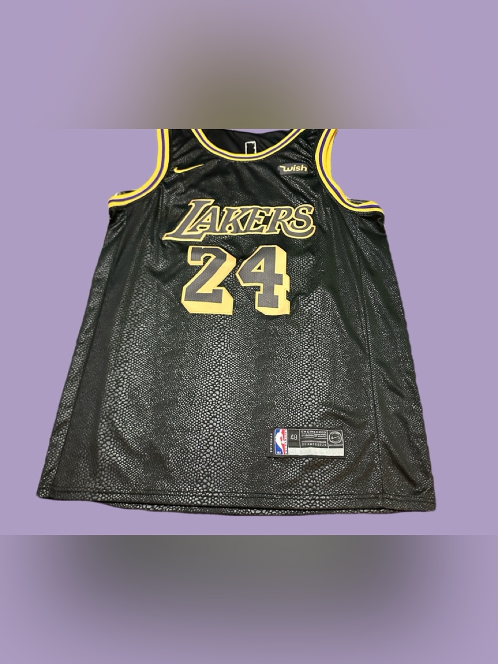 Nike Black & Gold Lakers #24 Basketball Jersey L